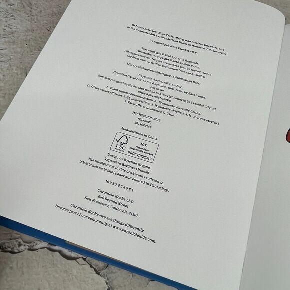 President Squid by Aaron Reynolds NEW! Unread and in Mint Condition - Picture 3 of 5